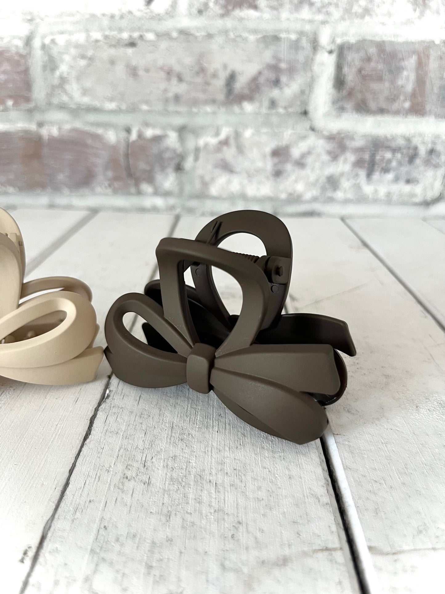 Chocolate Bow Hair Claw