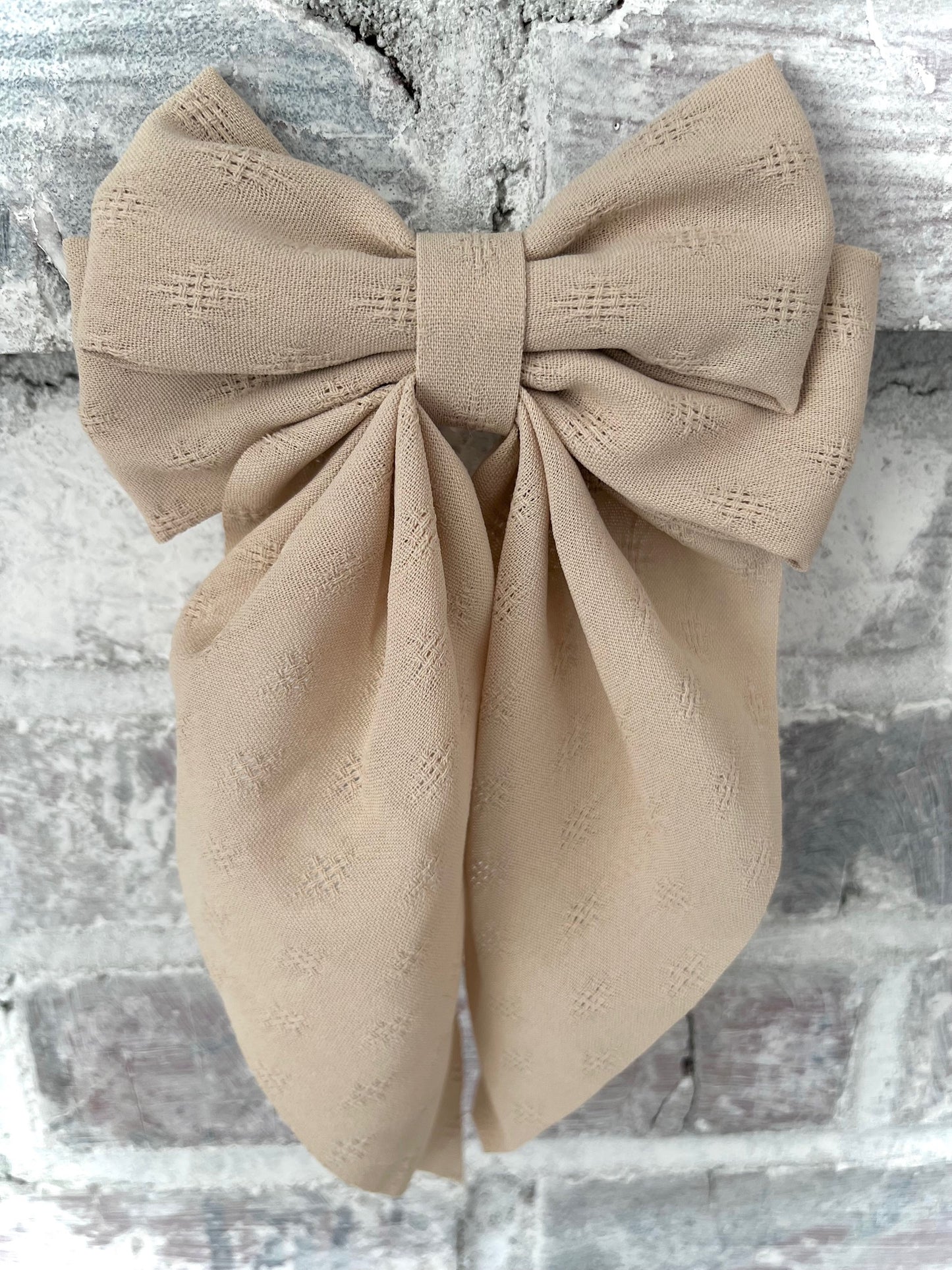 Classic Beige Bow