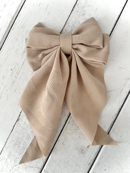Classic Beige Bow
