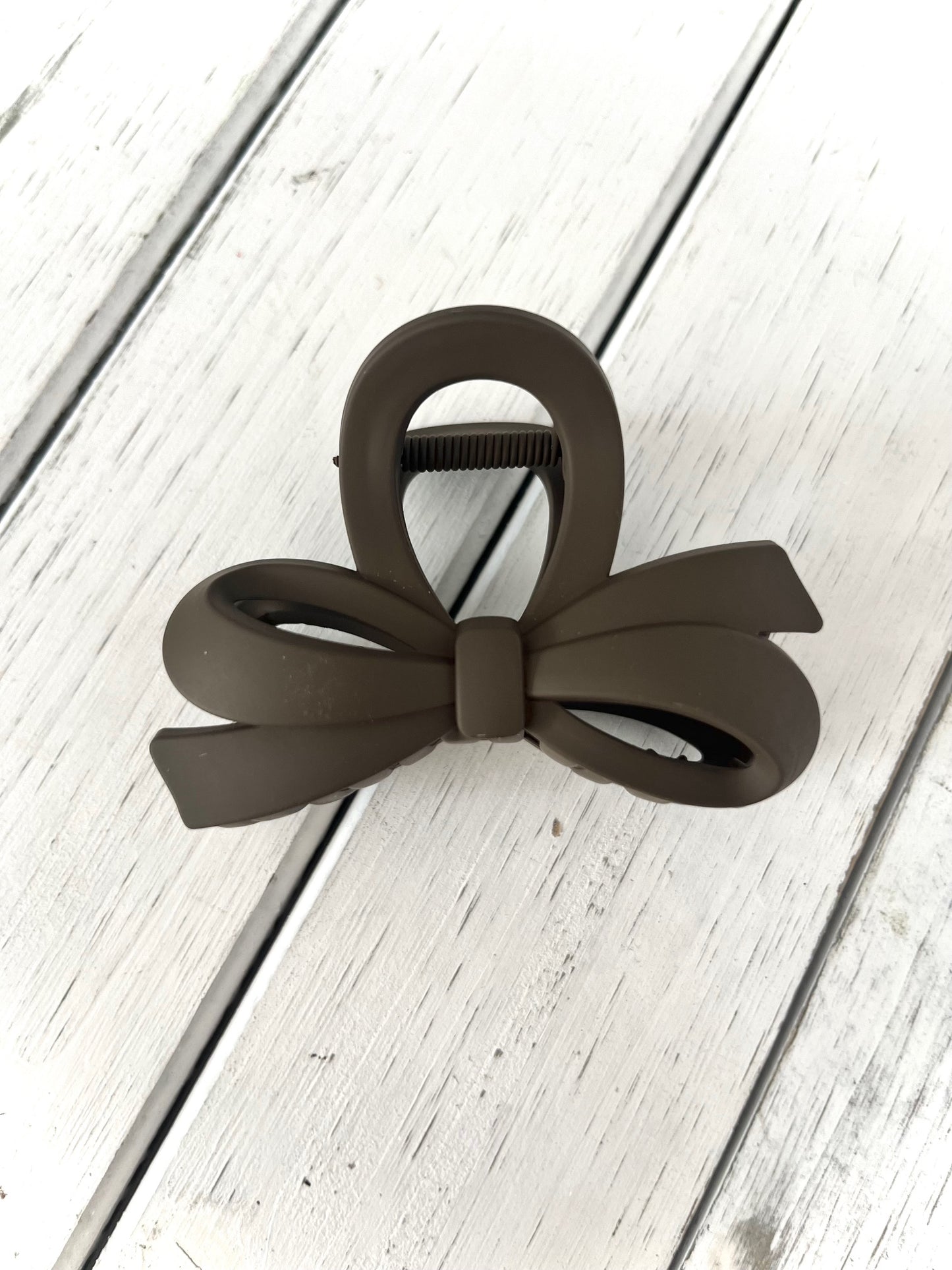 Chocolate Bow Hair Claw