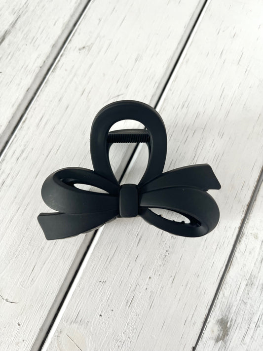 Dark Chocolate Bow Hair Claw