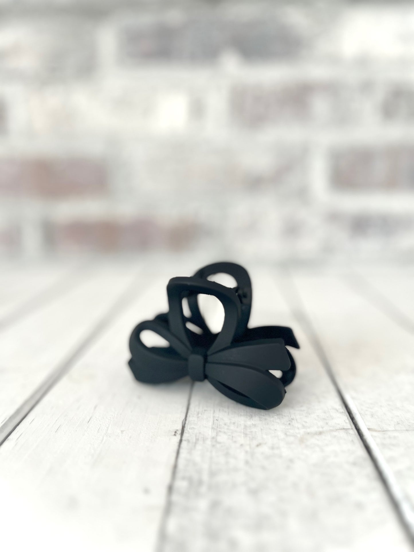 Dark Chocolate Bow Hair Claw