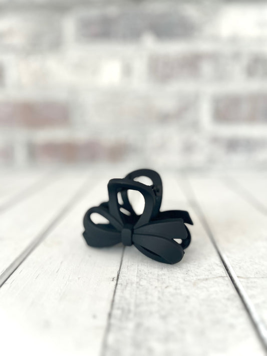 Dark Chocolate Bow Hair Claw