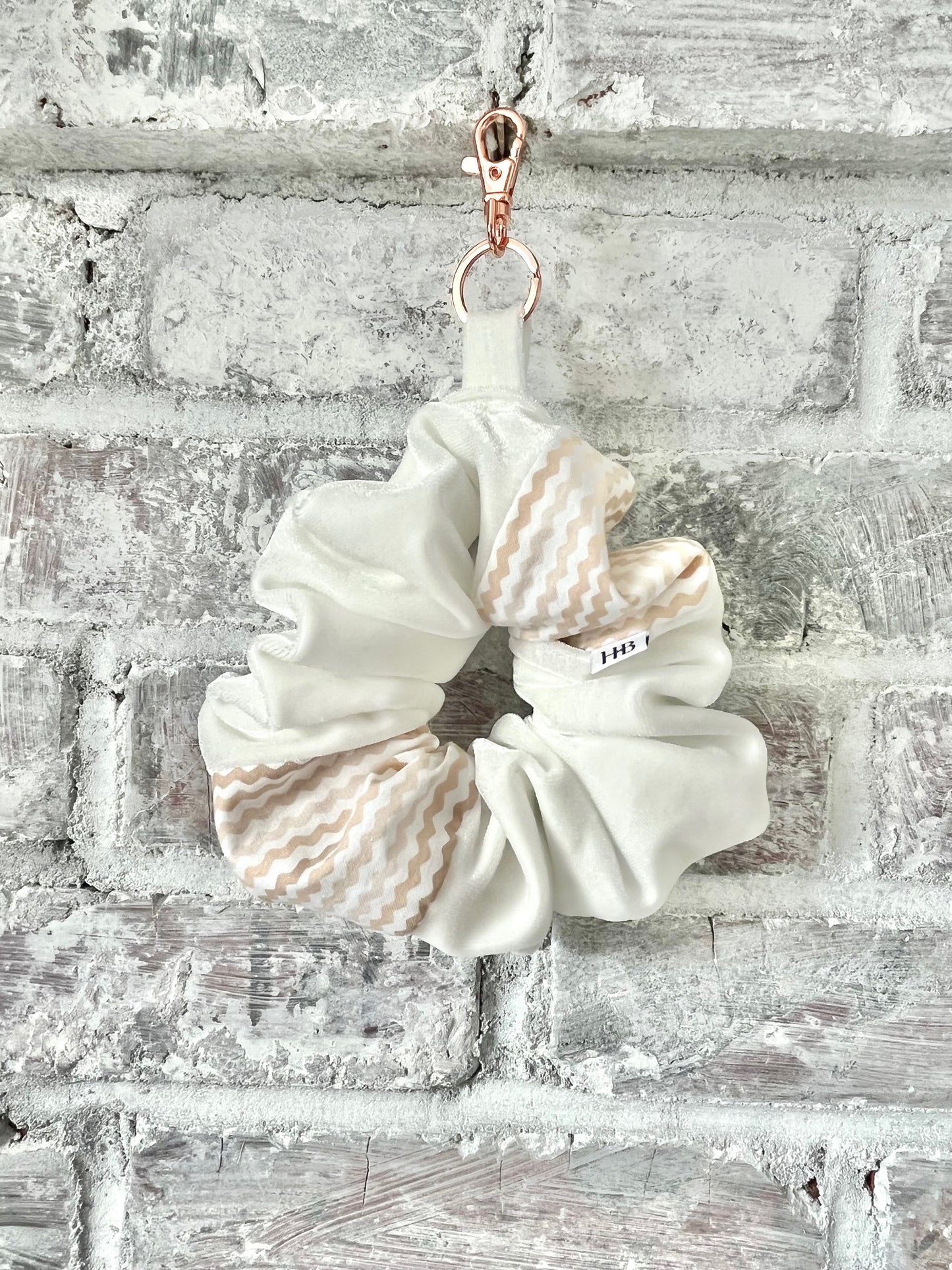 Peach Tarte Scrunchie Keychain